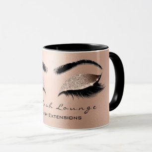 Eyelash Extention Beauty Studio Rose Wax Glitter Mug