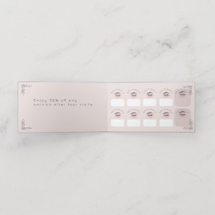Eyelash Folded Loyalty Card