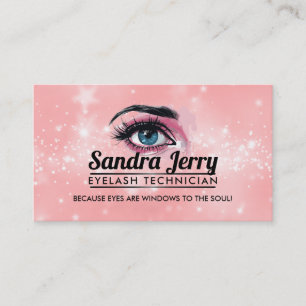 Eyelash Technician Slogans business cards