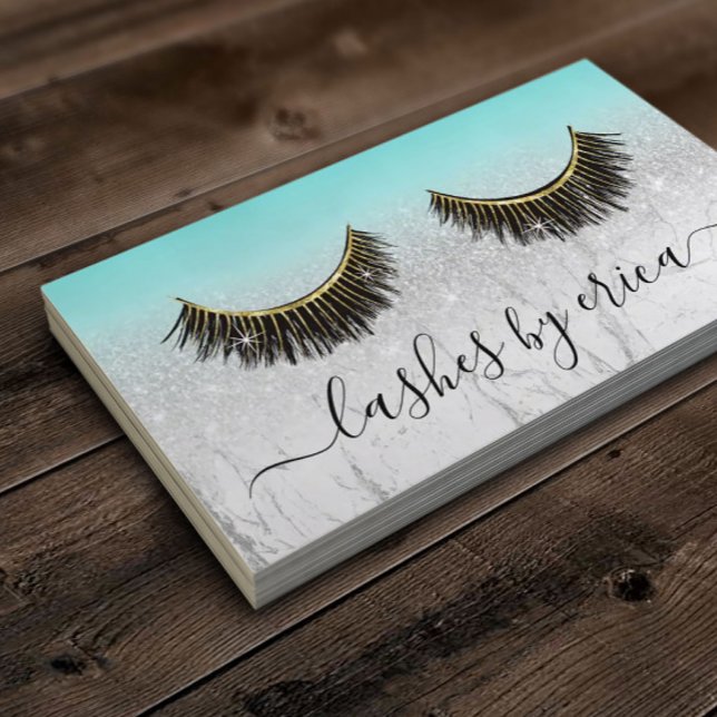Eyelash Technician Turquoise Marble Lash Loyalty (Creator Uploaded)