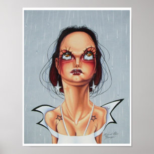 Eyelashes and Earrings Poster