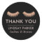 Eyelashes Black Makeup Artist Thank You Sticker