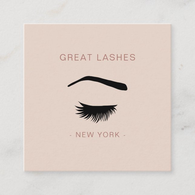 eyelashes brown business card (Front)