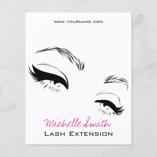 Eyelashes brows Permanent Makeup Artist Eyes Lash Flyer (Front)