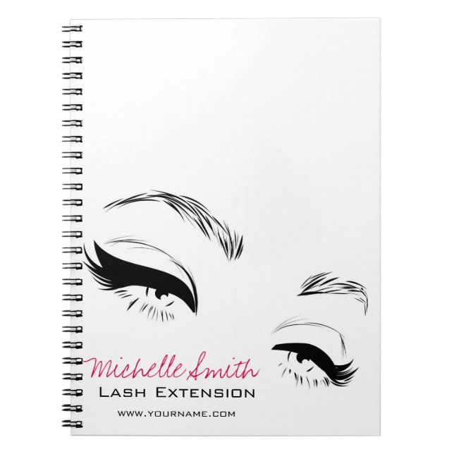 Eyelashes brows Permanent Makeup Artist Eyes Lash Spiral Notebook (Front)