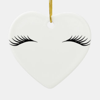 Eyelashes Ceramic Tree Decoration