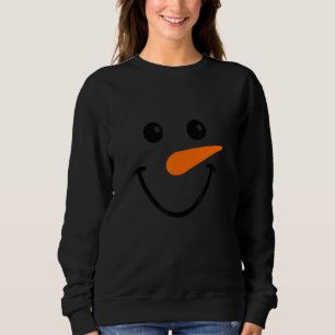 Eyelashes Christmas Outfit Snowman Face Costume Bo Sweatshirt