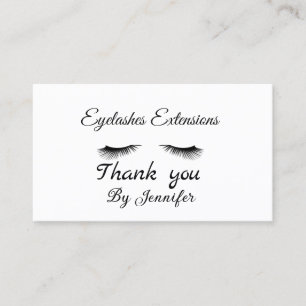 eyelashes extensions add name social media address business card