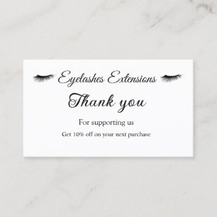 eyelashes extensions add name social media address business card