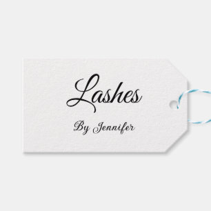 eyelashes extensions add name social media address gift tags