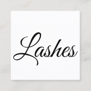 eyelashes extensions add name social media address square business card