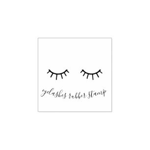 Eyelashes Girly Make Up Rubber Stamp