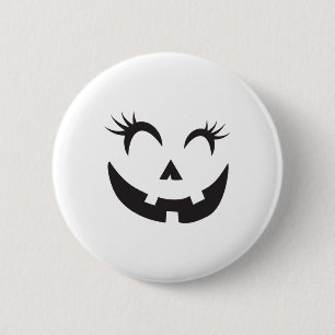 Eyelashes - Halloween Outfit Pumpkin Face Costume 6 Cm Round Badge