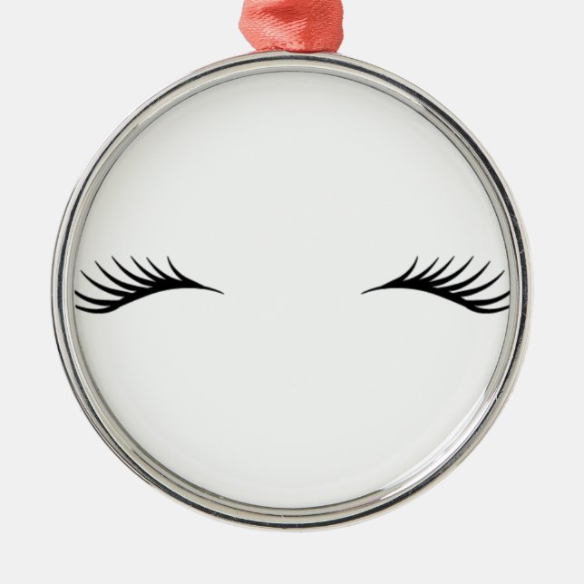Eyelashes Metal Tree Decoration (Front)