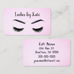 Eyelashes On Pink Business Card