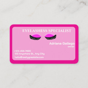 Eyelashess specialist Business card (editable)