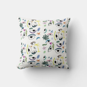 Eyes Abstract Art Pattern Cushion