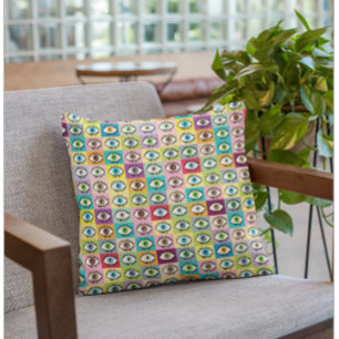 Eyes all seeing sight good looking zany quirky  cushion