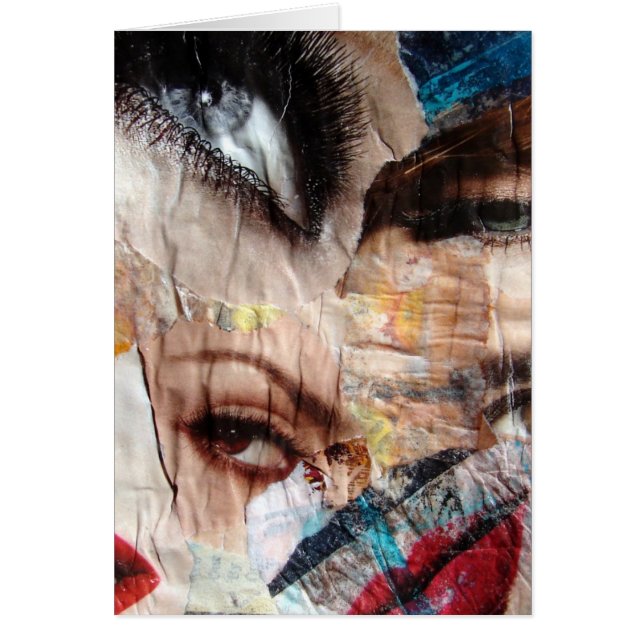 Eyes and Lips Collage, All Occasion Blank Greeting (Front)