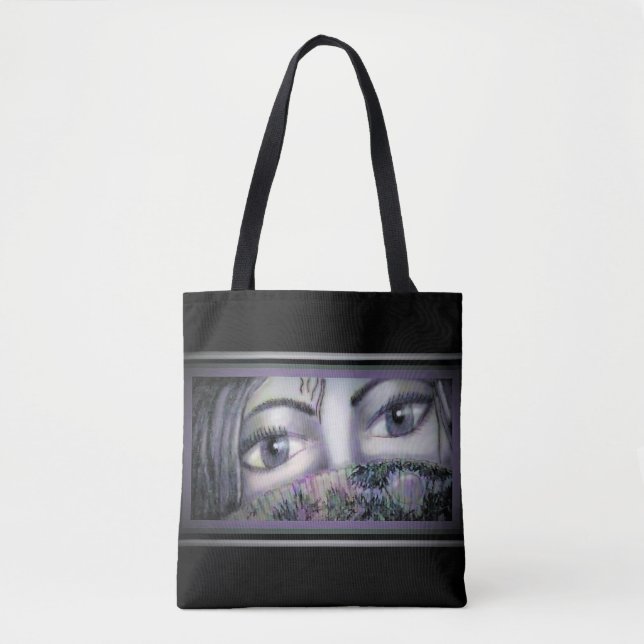 Eyes Behind Oriental Fan  Tote Bag (Front)