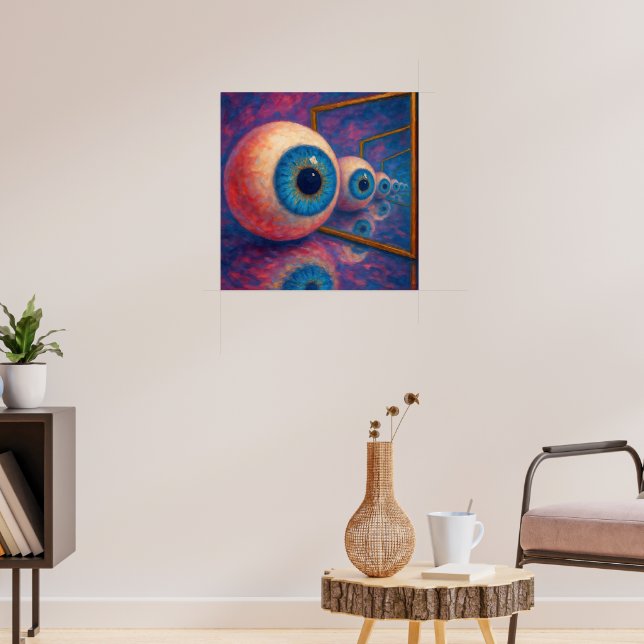 “Eyes Beyond Forever" - A Surreal Portrait Poster (Living Room 3)