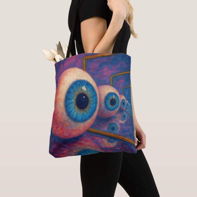 “Eyes Beyond Forever" - A Surreal Portrait Tote Bag (Close Up)