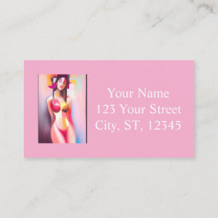 Eyes Closed Female Posing Thunder_Cove Business Card