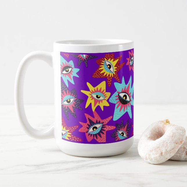 Eyes 🌸 coffee mug 15oz (With Donut)