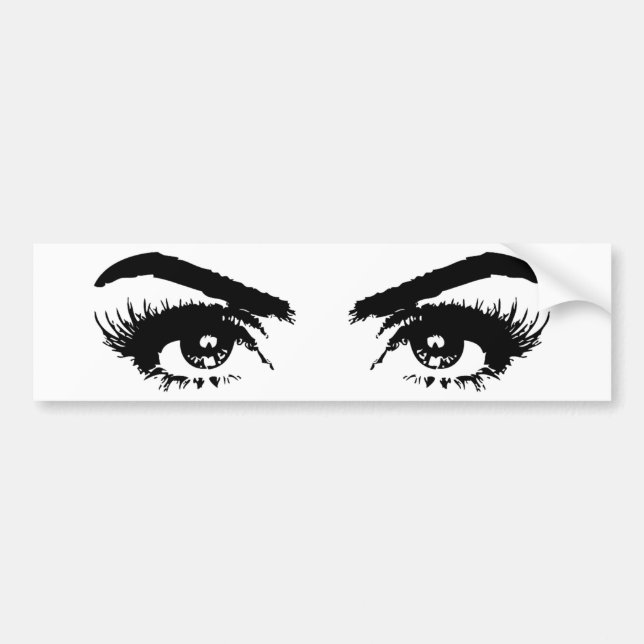 Eyes, Eyebrows & Eyelashes Bumper Sticker (Front)