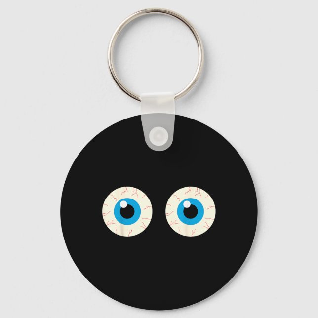 Eyes Funny Halloween Humour Simple Costume Key Ring (Front)