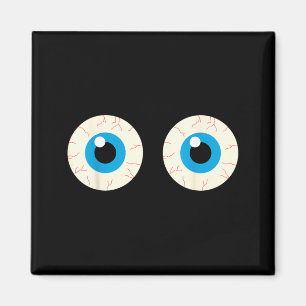 Eyes Funny Halloween Humour Simple Costume Magnet