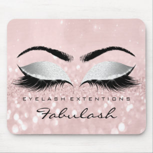 Eyes Glitter Branding Beauty Studio Lash Grey Pink Mouse Pad