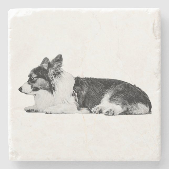 Eyes in the Candlelight Stone Coaster (Front)