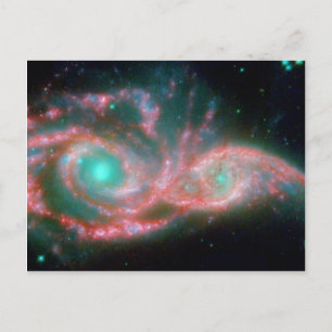 Eyes in the sky NGC 2207 NASA Postcard