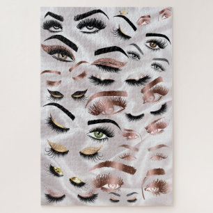 Eyes Lashes Wink Eyes makeup artist Jigsaw Puzzle