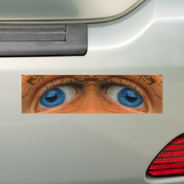 Eyes of an Alien Bumper Sticker (On Car)