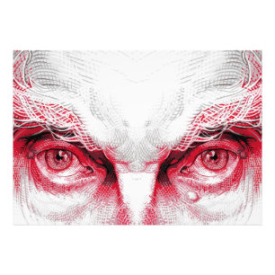 Eyes of Ancient Evil – Red Warning Photo Print