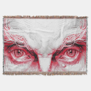 Eyes of Ancient Evil – Red Warning Throw Blanket