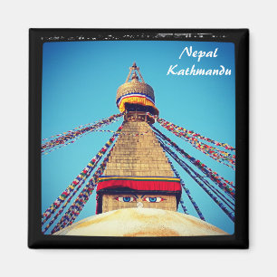 Eyes of Buddha, Stupa, Kathmandu - Nepal Magnet