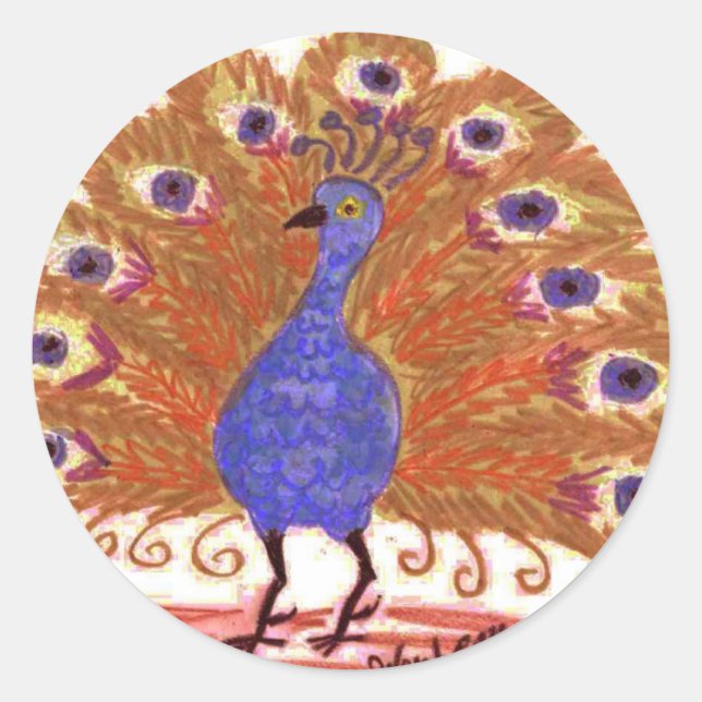 Eyes of India (brown) Classic Round Sticker (Front)