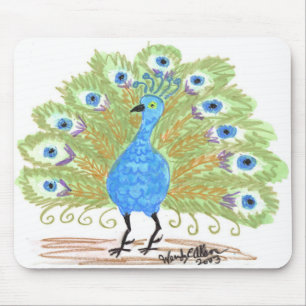 Eyes of India Peacock by Wendy C. Allen Mouse Pad