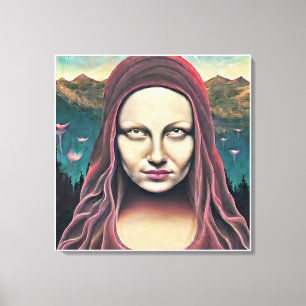 Eyes of mona lisa canvas print