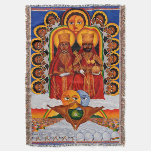Eyes of Spirit - Rasta Roots - Trinity Throw Blanket