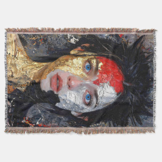 Eyes Of The Ember – “Embers Portrait” Throw Blanket
