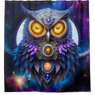 Eyes of the Universe Owl 02 Shower Curtain