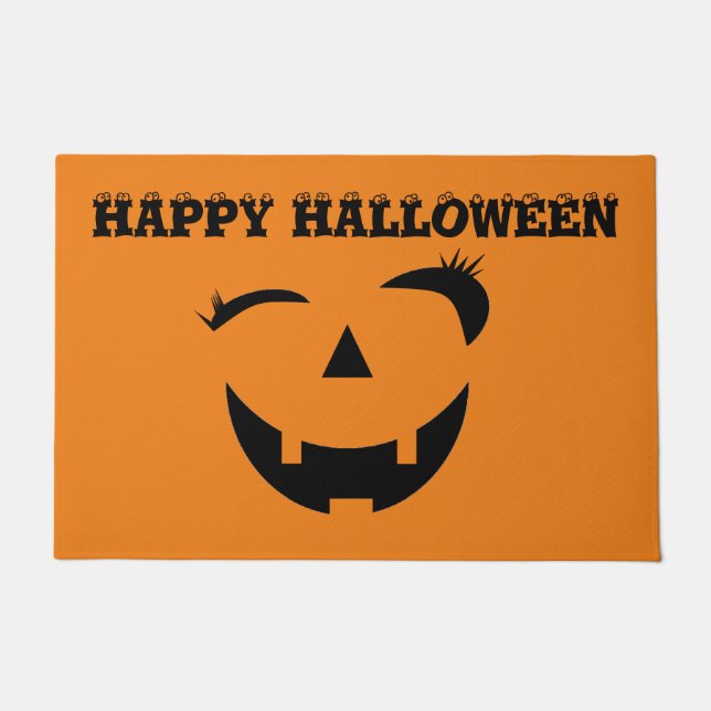 Eyes On Halloween Doormat (Front)