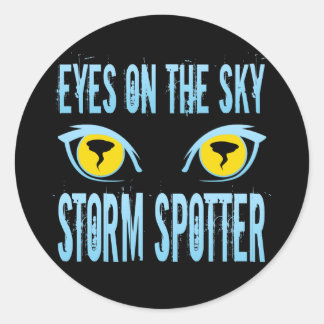 EYES ON THE SKY STORM SPOTTER CLASSIC ROUND STICKER
