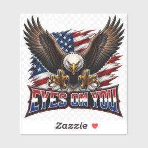 Eyes On You Eagle Car Sticker