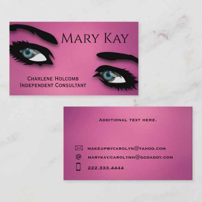 Eyes Pink Makeup  Business Card (Front/Back)
