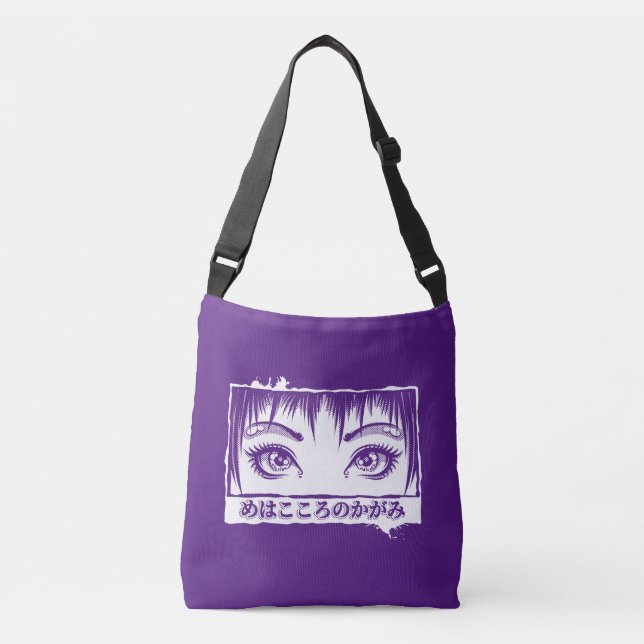 Eyes, The Window To The Soul, Manga Illustration Crossbody Bag (Front)